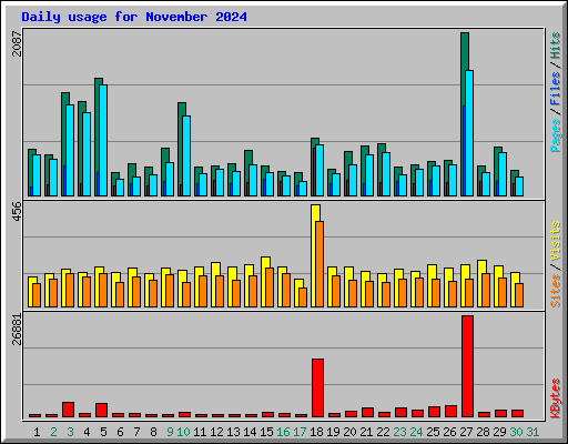 Daily usage for November 2024