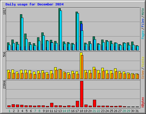 Daily usage for December 2024