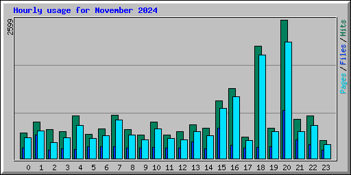 Hourly usage for November 2024